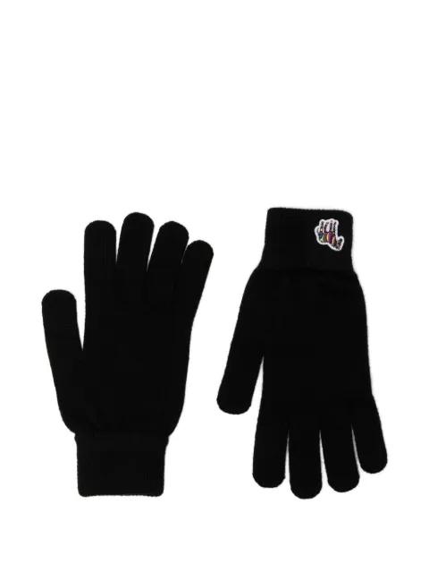 zebra-appliqué wool gloves by PAUL SMITH