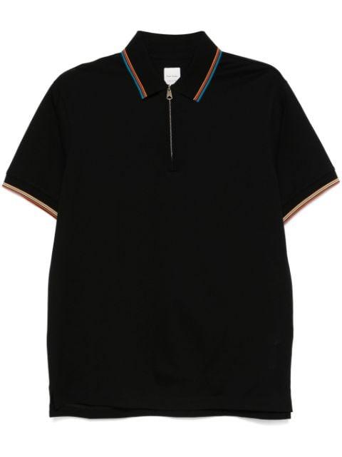 zip detail striped polo shirt by PAUL SMITH