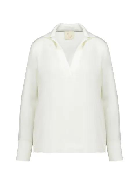 Diane V-neck long-sleeve blouse by PAULA