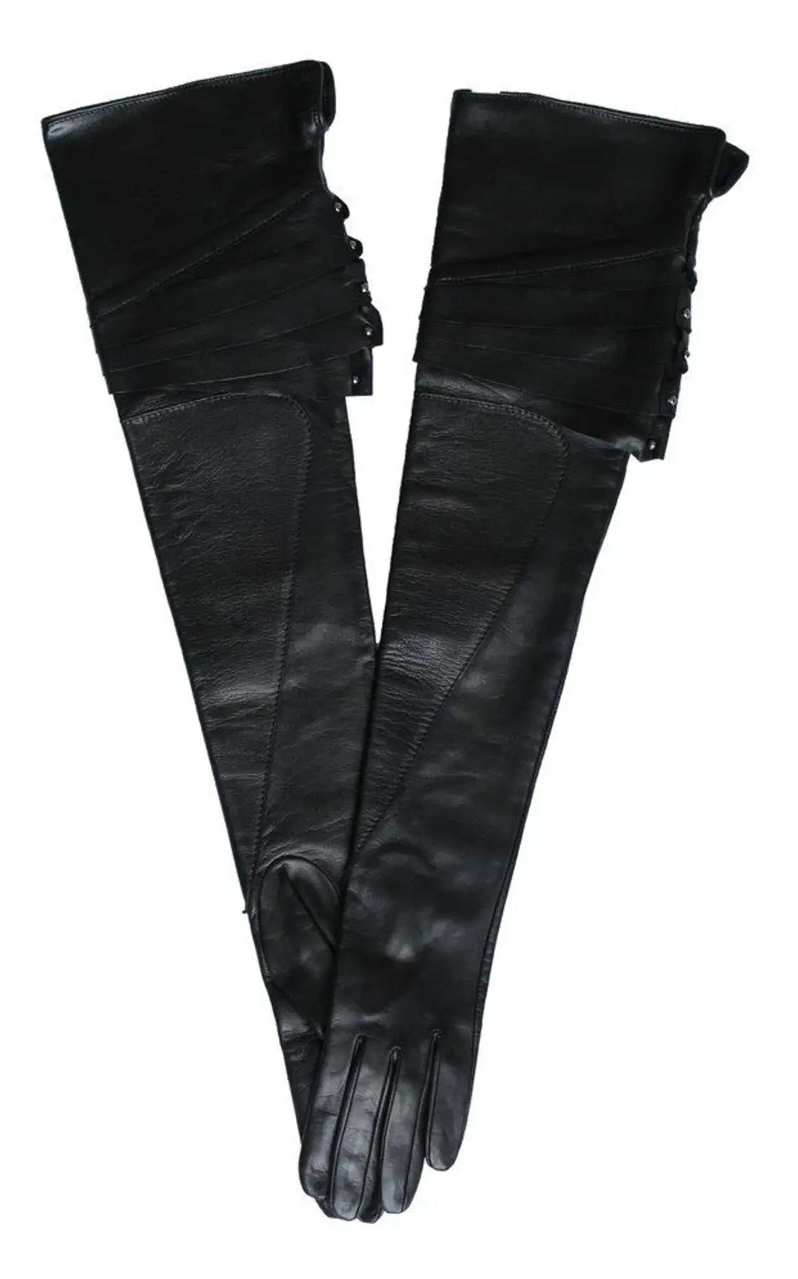 Paula Rowan Montserrat Rivet Long Leather Gloves - Moda Operandi by PAULA ROWAN