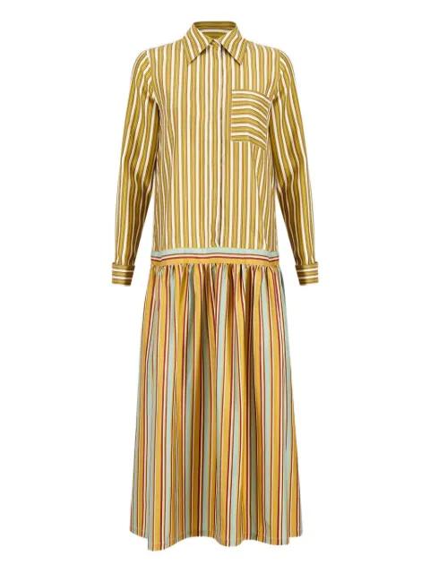 Rosalia striped A-line shirtdress by PAULA