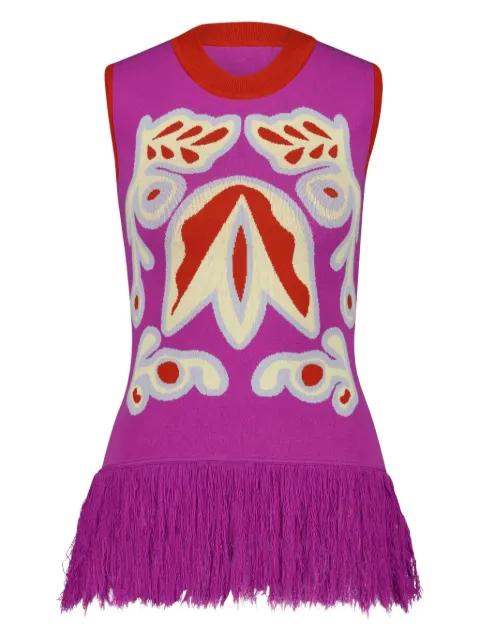 Tina Bellflower jacquard tank top by PAULA