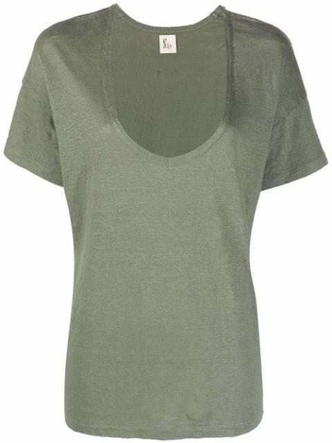 U-neck short-sleeved T-shirt by PAULA
