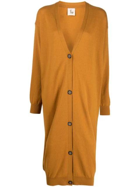 V-neck cashmere cardi-coat by PAULA