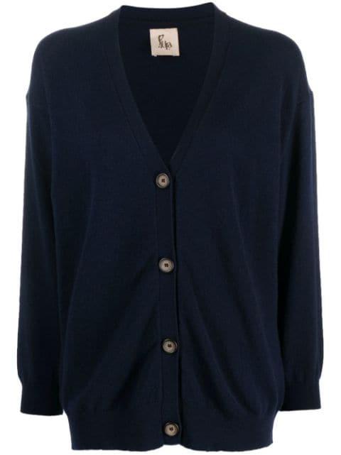 buttoned-up cashmere cardigan by PAULA