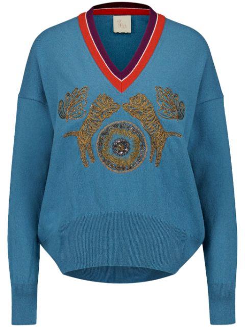 embroidered cashmere sweater by PAULA