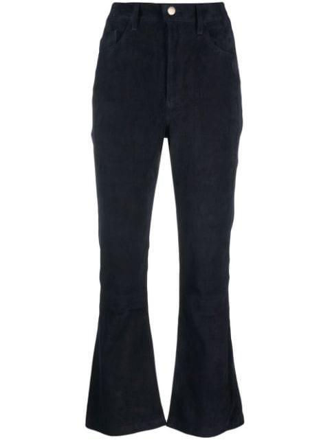 flared suede trousers by PAULA