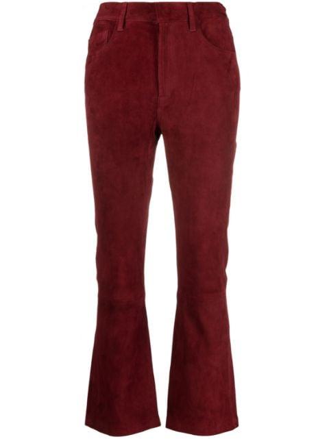 flared suede trousers by PAULA