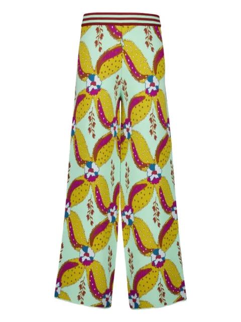 floral-jacquard trousers by PAULA