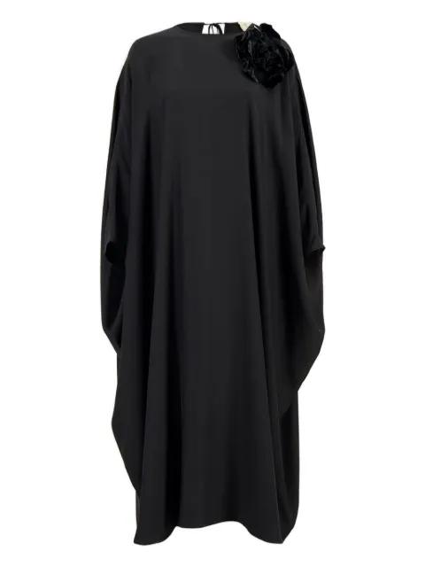 flower-embellished silk maxi dress by PAULA