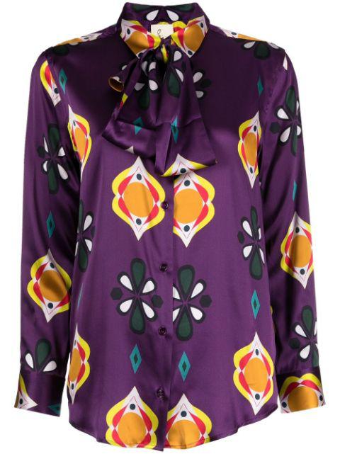 graphic-print long-sleeved shirt by PAULA