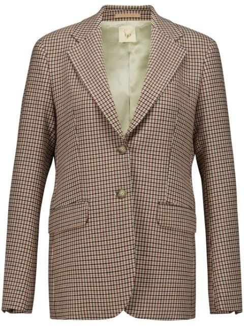 houndstooth-check wool blazer by PAULA