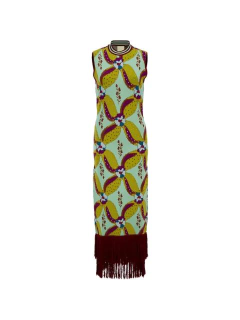 jacquard fringes dress by PAULA