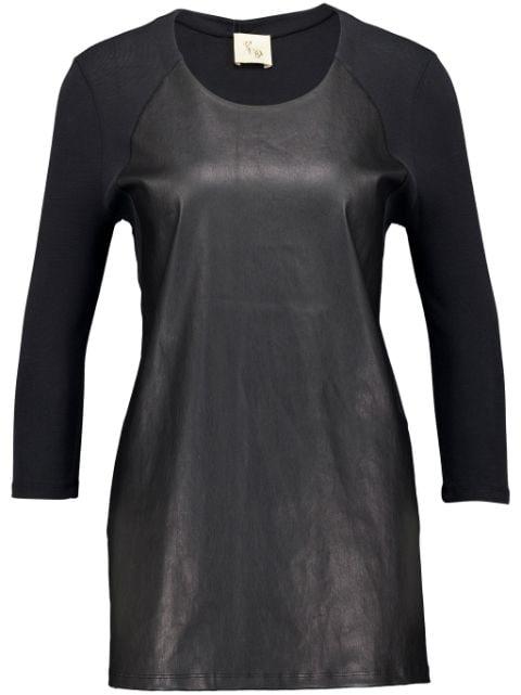 leather long-sleeve t-shirt by PAULA