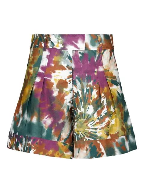 pleated tie-dye shorts by PAULA