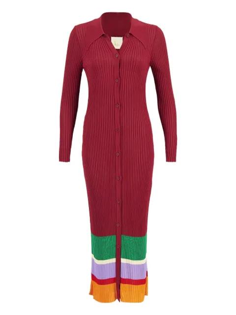 stripe knitted midi dress by PAULA