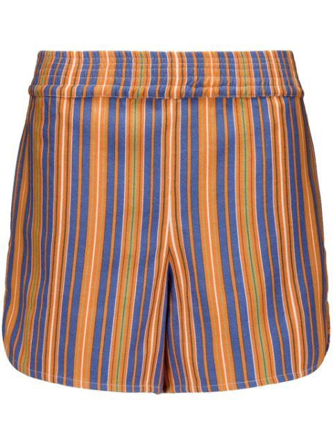 striped cotton mini shorts by PAULA