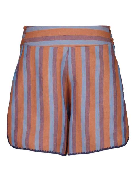 striped embroidered shorts by PAULA