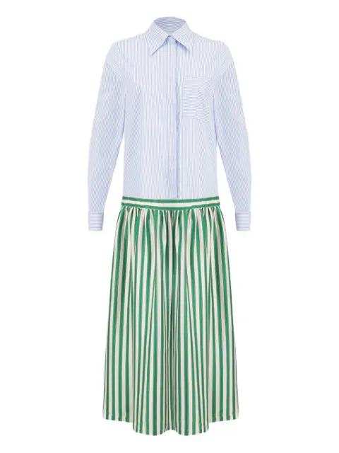 striped-pattern shirt dress by PAULA
