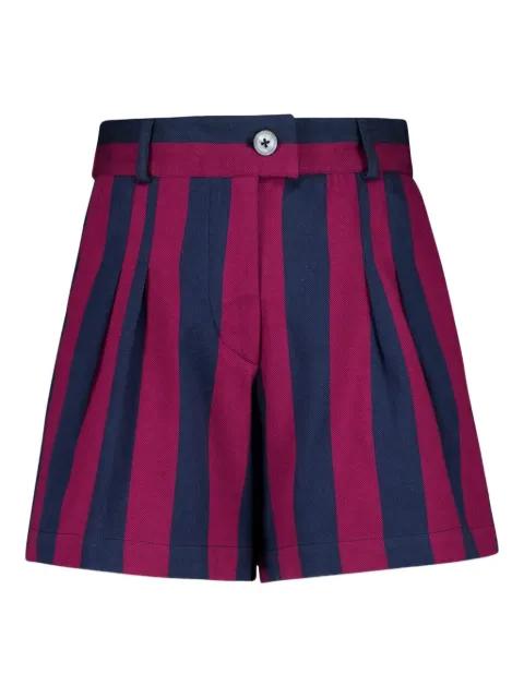 striped pleated shorts by PAULA