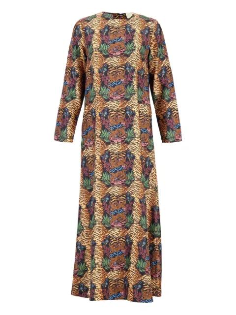 tiger-print maxi dress by PAULA