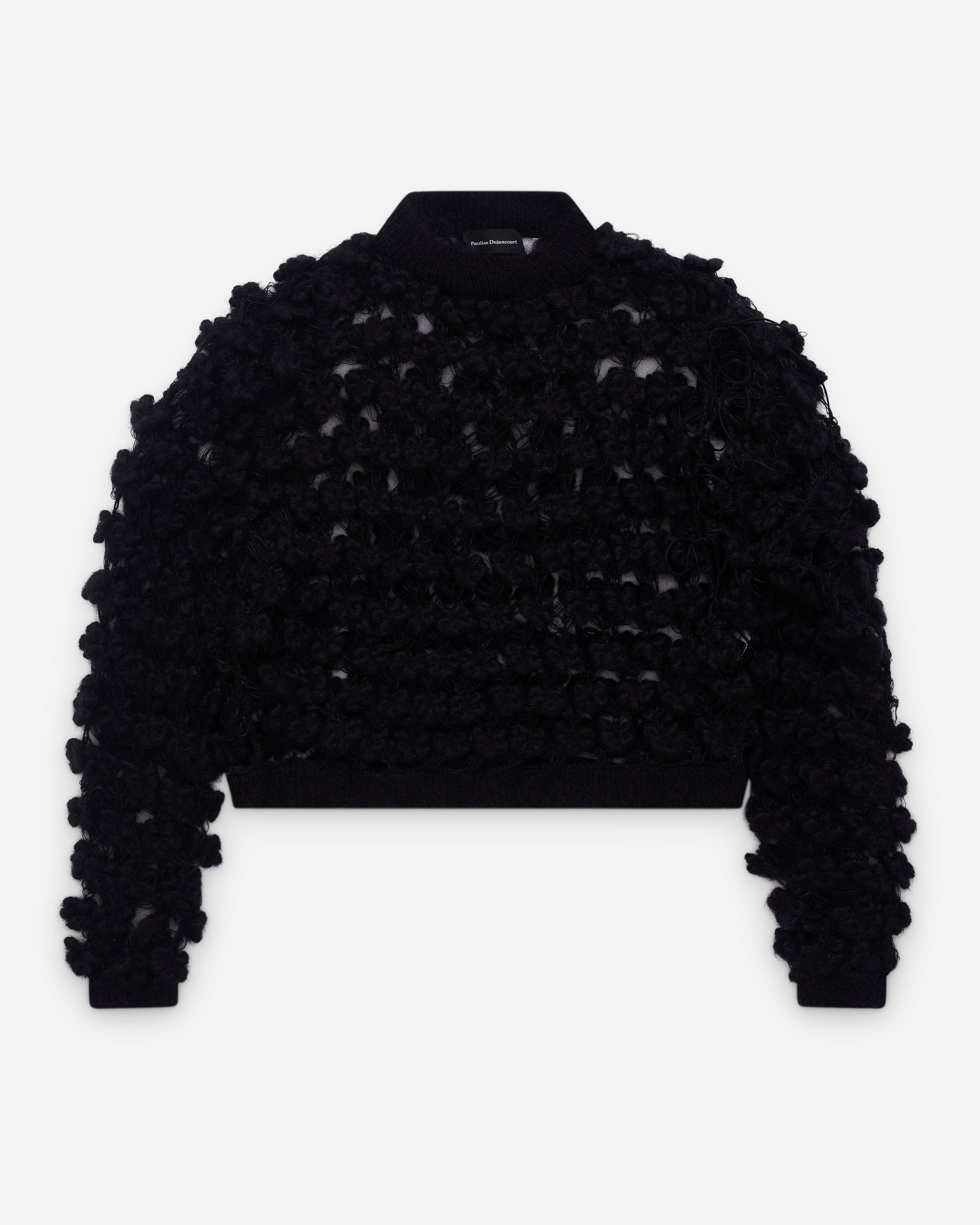 Pauline Dujancourt - Women’s Crochet Sweater - (Black) by PAULINE DUJANCOURT