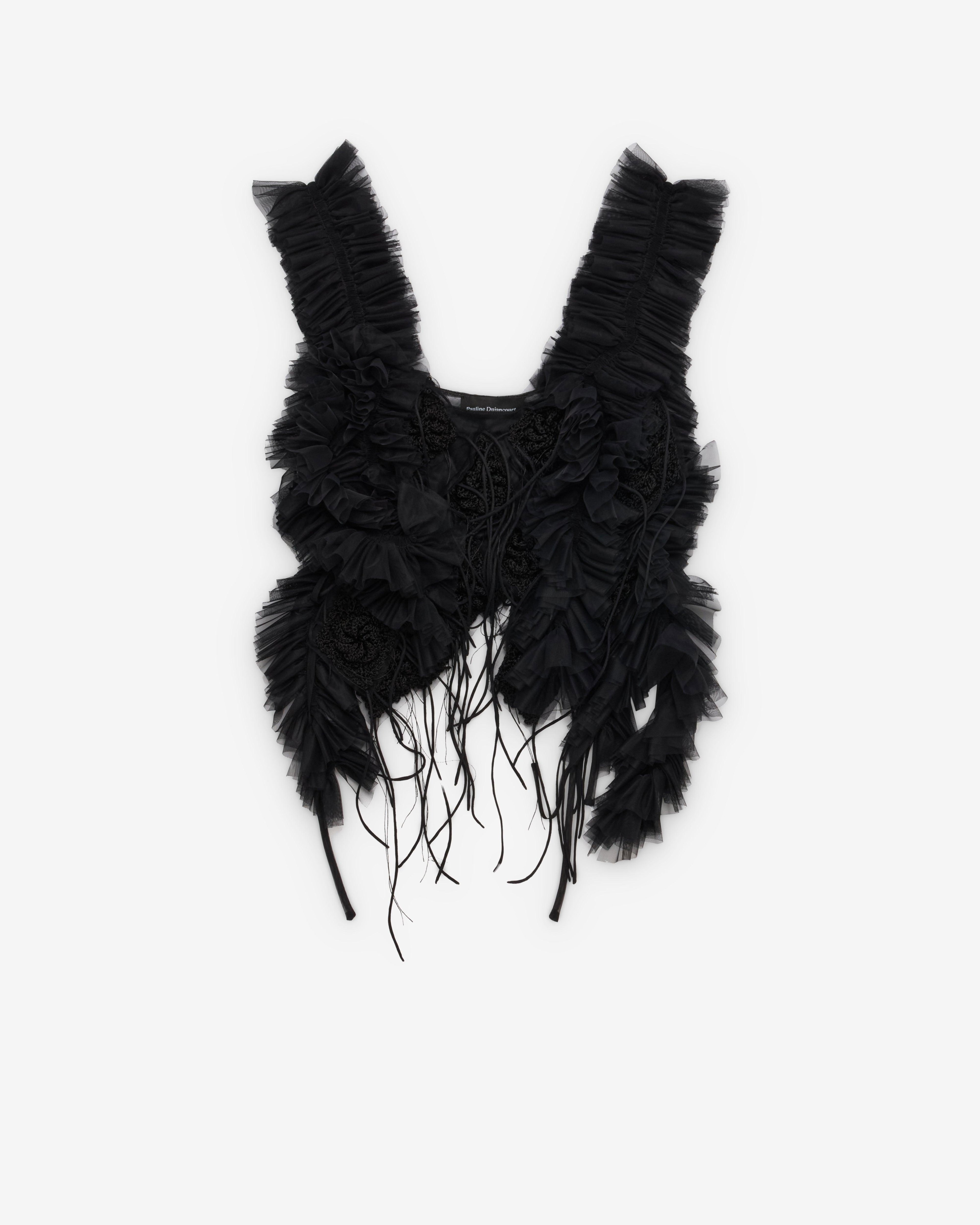 Pauline Dujancourt - Women's Diamond Textile Bird Top - (Black) by PAULINE DUJANCOURT