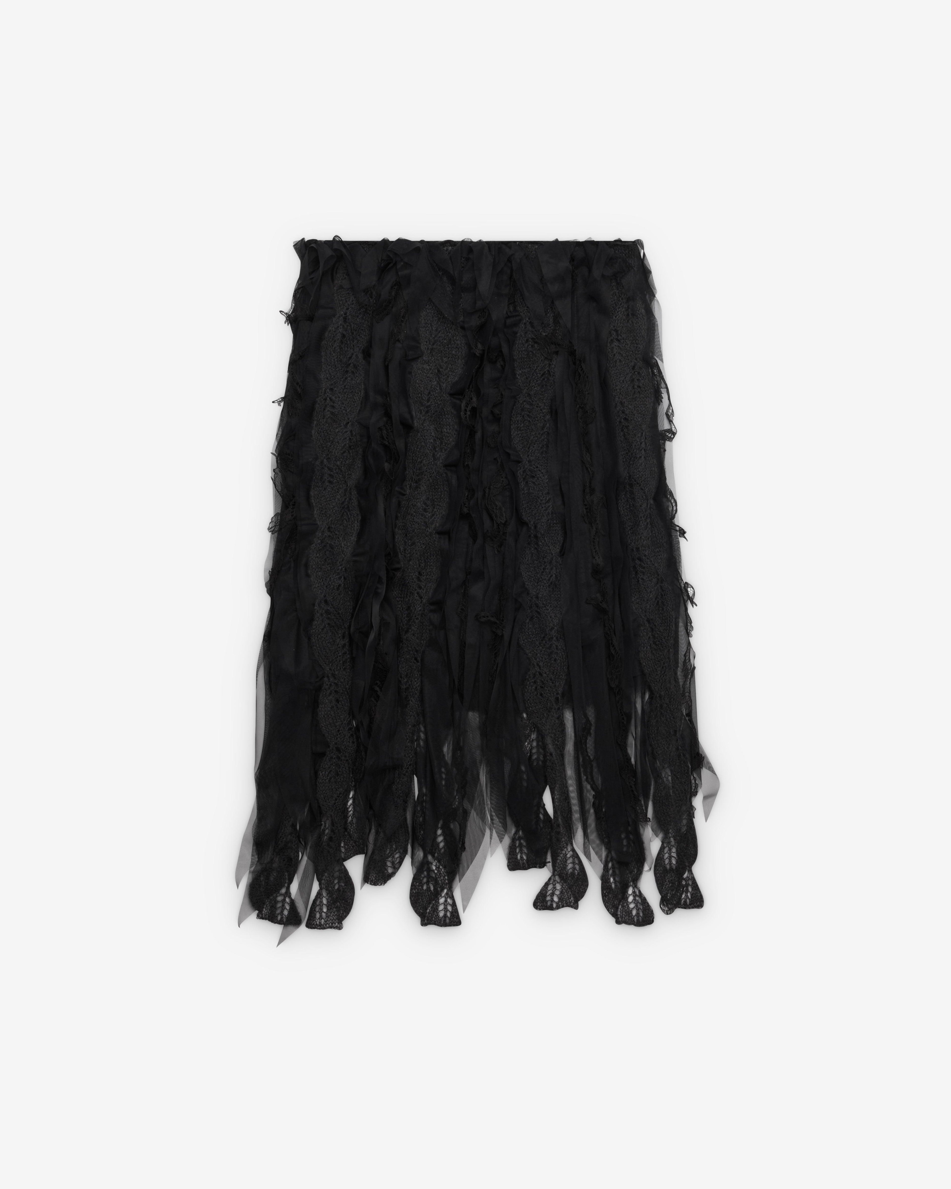 Pauline Dujancourt - Women's Hand Knit Skirt - (Black) by PAULINE DUJANCOURT