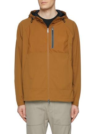 Hooded Stand Collar Windbreaker Jacket by PAUL&SHARK