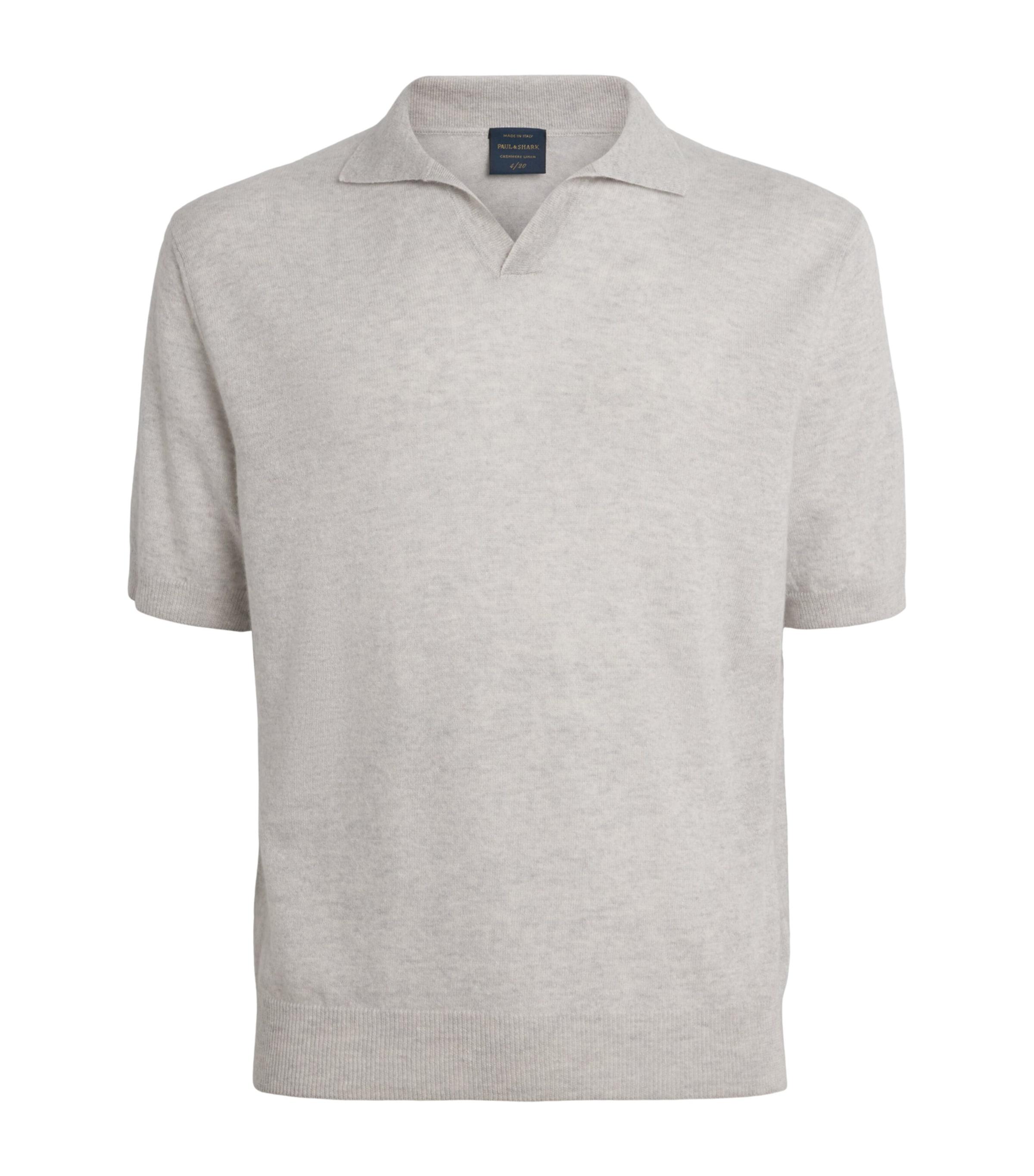 Paul & Shark Cashmere-Linen Open-Collar Polo Shirt by PAUL&SHARK