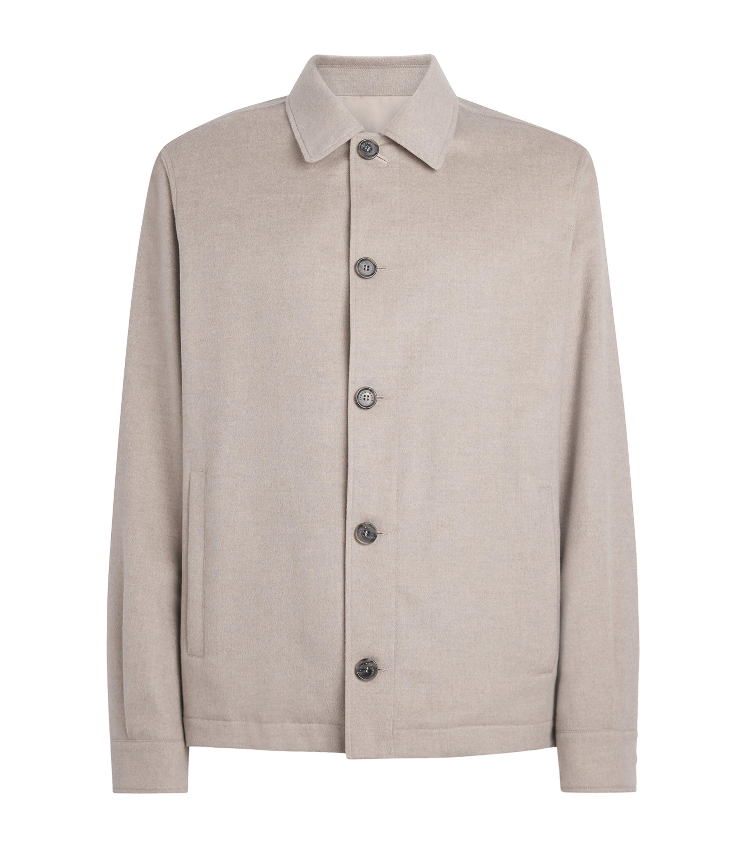 Paul & Shark Reversible Cashmere-Technical Overshirt by PAUL&SHARK
