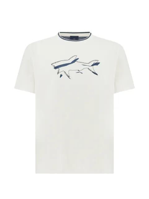 Shark-print cotton jersey T-shirt by PAUL&SHARK