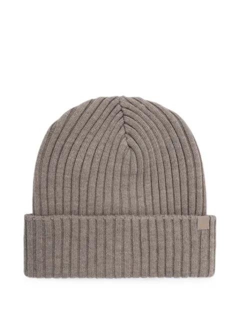 Soft Cool Touch ribbed-knit beanie hat by PAUL&SHARK