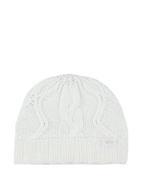 cable-knit beanie hat by PAUL&SHARK