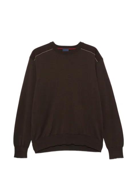 contrast-trim crew-neck sweater by PAUL&SHARK