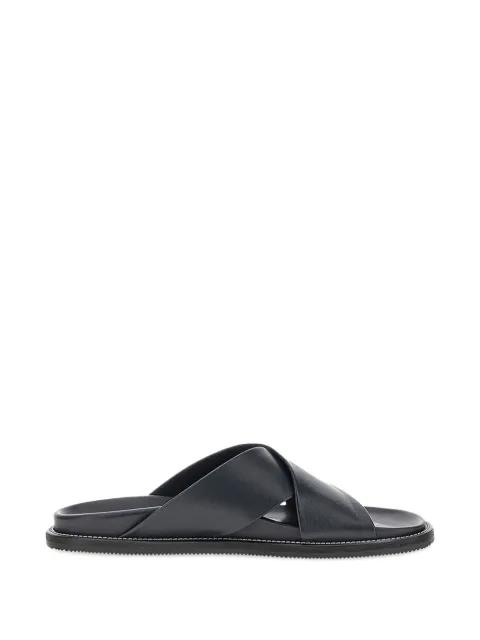 cross-strap leather sandals by PAUL&SHARK