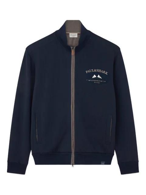 embroidered zip-up sweatshirt by PAUL&SHARK