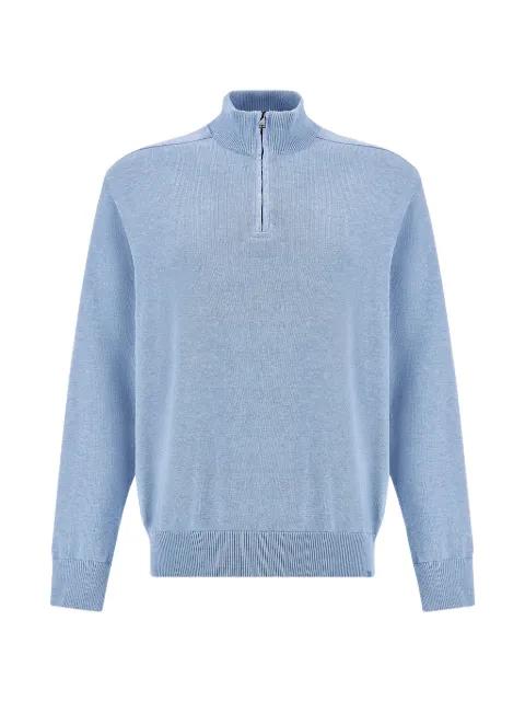 half-zip cotton sweater by PAUL&SHARK