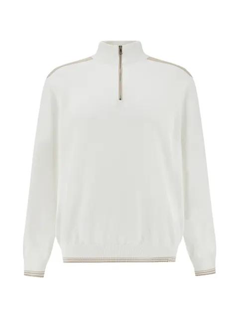 half-zip cotton sweater by PAUL&SHARK