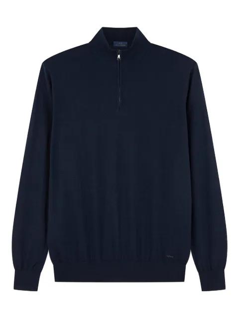 half-zip shark embroidery sweater by PAUL&SHARK