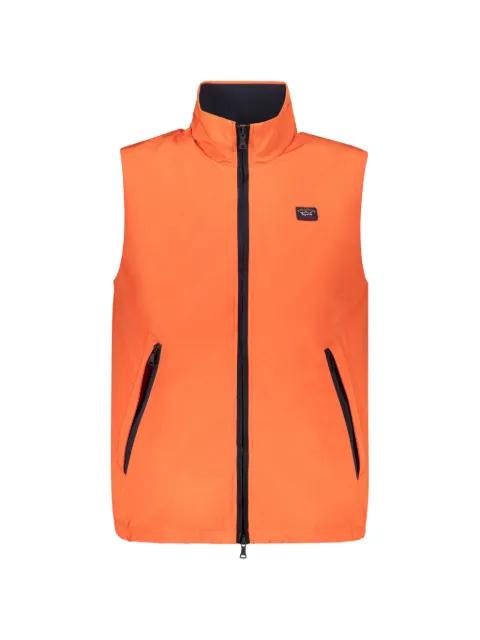 high-collar zip gilet by PAUL&SHARK