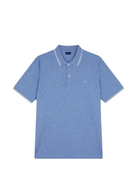 logo-appliqué trimmed polo shirt by PAUL&SHARK
