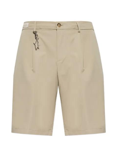 logo-charm pleated shorts by PAUL&SHARK