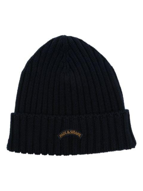 logo-embroidered beanie hat by PAUL&SHARK