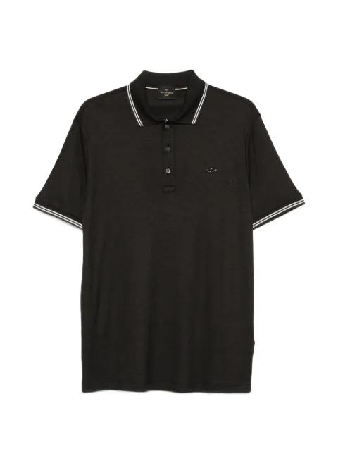 logo-plaque tipped polo shirt by PAUL&SHARK