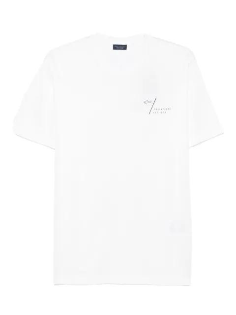 logo-print cotton T-shirt by PAUL&SHARK