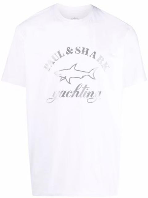 logo-print cotton T-shirt by PAUL&SHARK