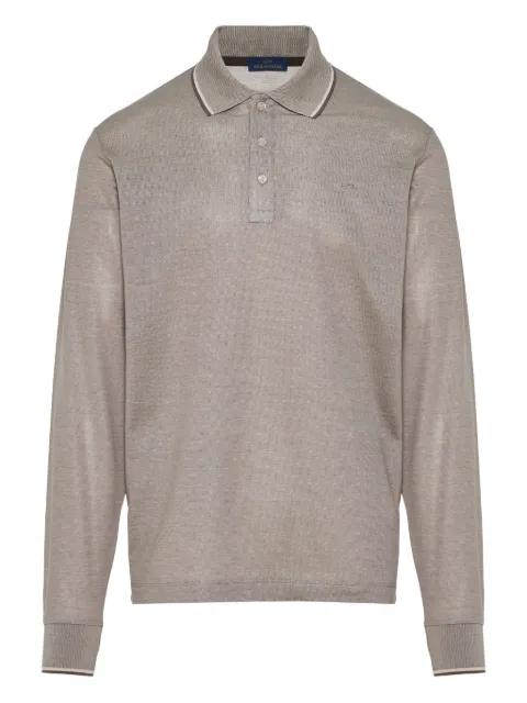 long-sleeve tipped polo shirt by PAUL&SHARK