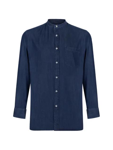 mandarin-collar chest-pocket shirt by PAUL&SHARK
