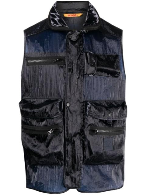 multi-pocket design gilet by PAUL&SHARK